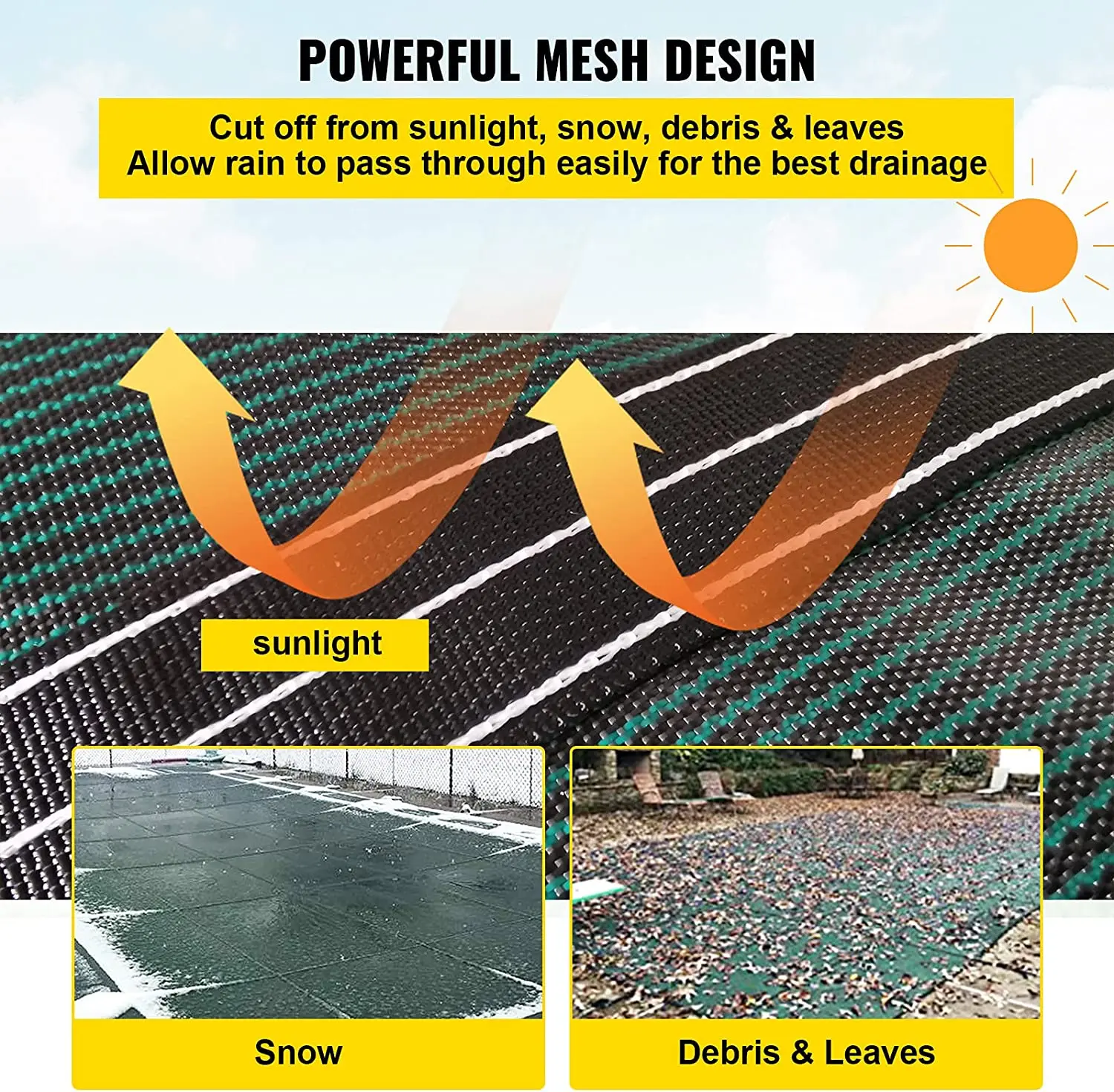Chinese Factory Pool Inground Outdoor Swimming Pool Cover Fits for Rectangle Swimming Pool