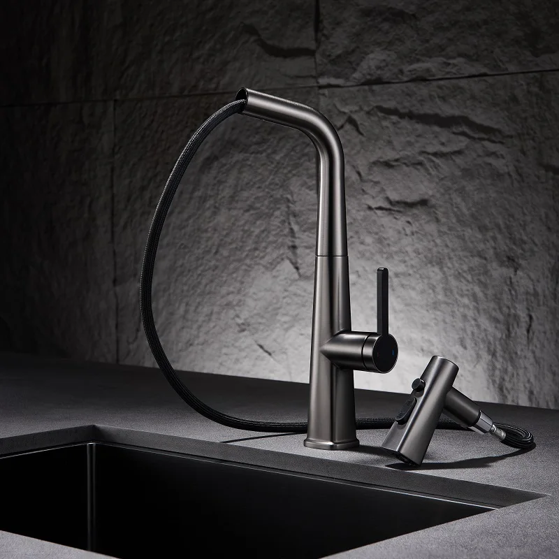 Kitchen Cabinets Faucet,Brass Faucet Kitchen,Faucets Tap Single Hole Pull Out Kitchen Faucet