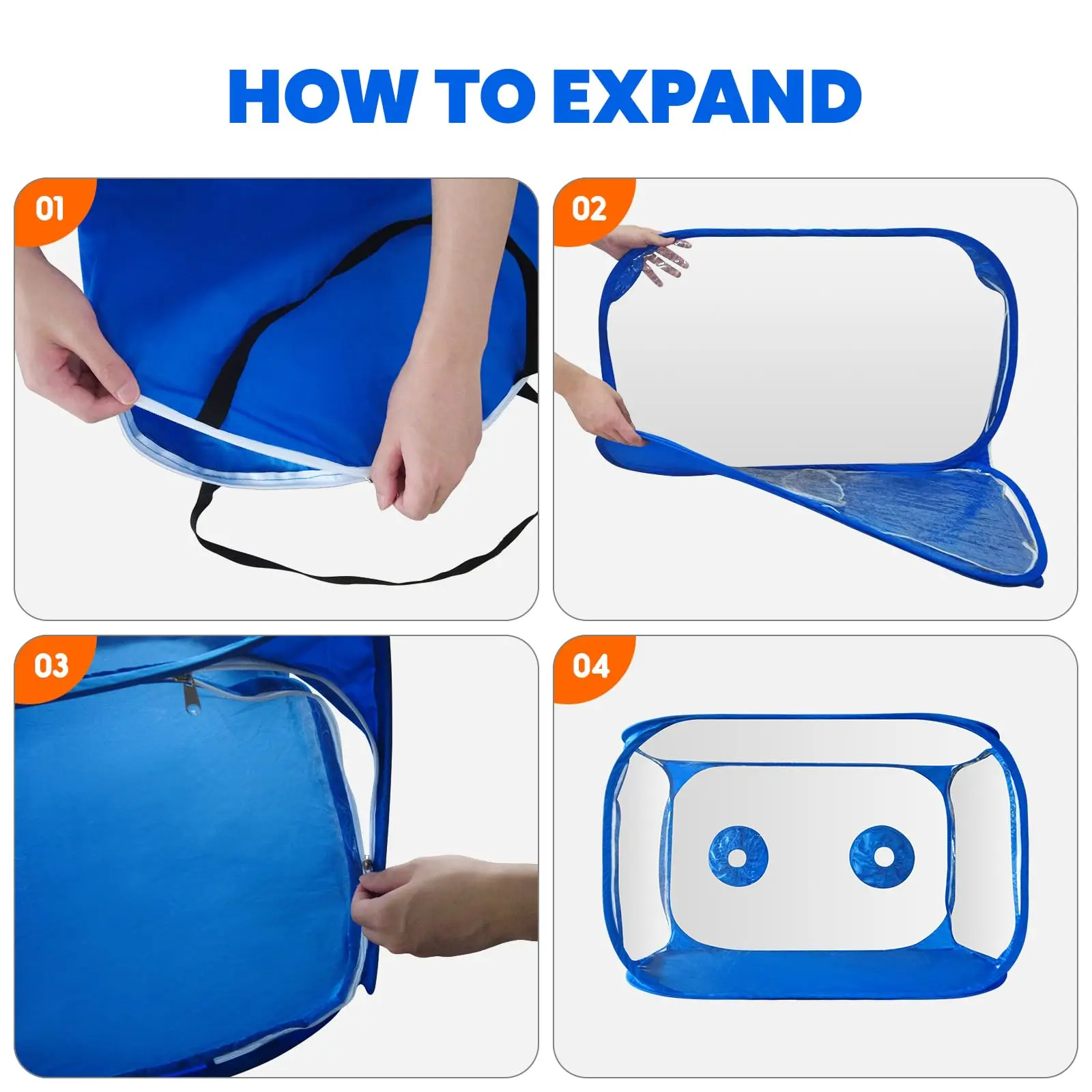 Still Air Box Mushroom Grow Kit-Mushroom Grow Bags Portable Mycology Fume Hood Propagation Stations,Mushroom Grow Tent(Blue)