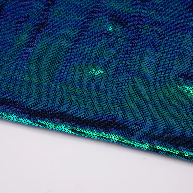 Fashion Kids Girls Sequin Dance Costume Dress Cloth yellow 3mm Transparent Fantasy Sequin Embroidery Fabric