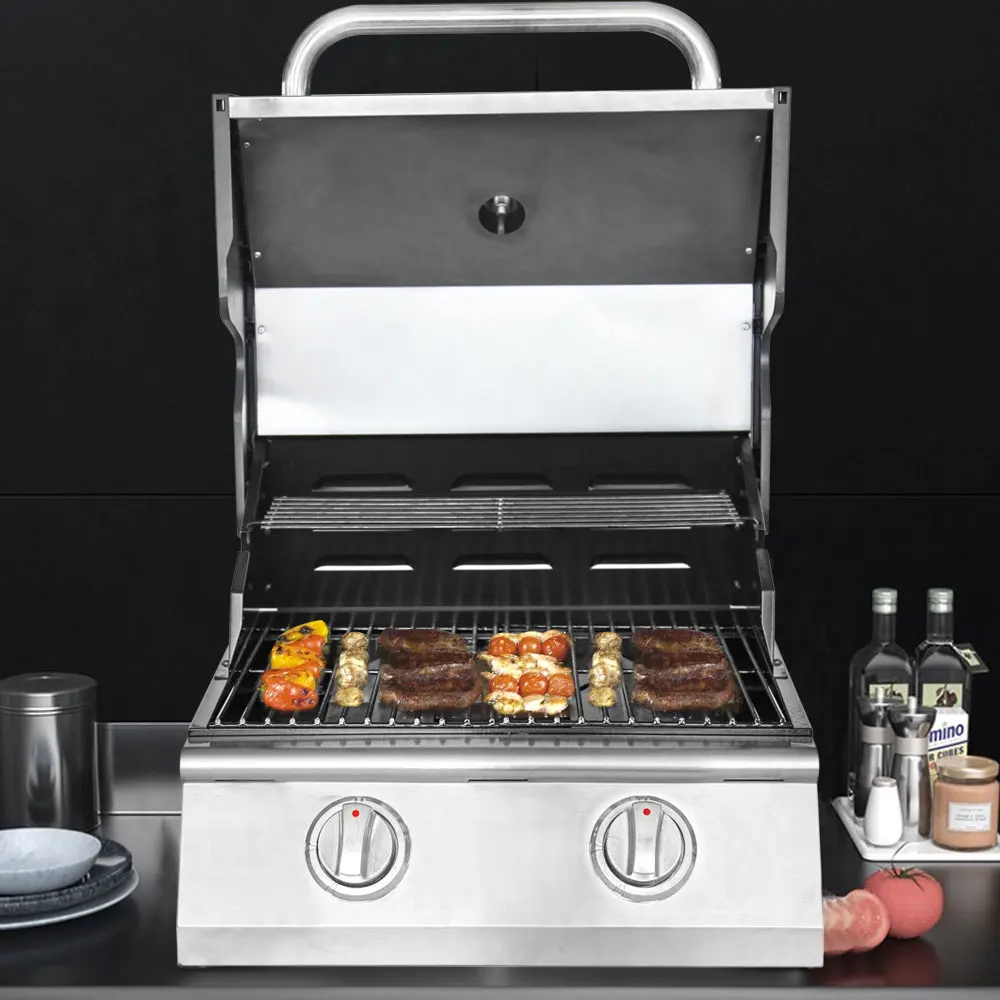 OEM/ODM Stainless Steel LPG NG Build In BBQ Gas Grill For Commercial Kitchen