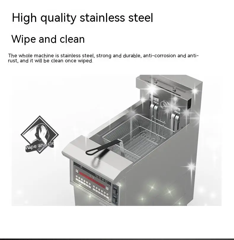 Factory Direct Hot Sale Commercial Deep Fryer Large Capacity Electric Fryer Stand French Fry Skewer Single Cylinder OFE-126