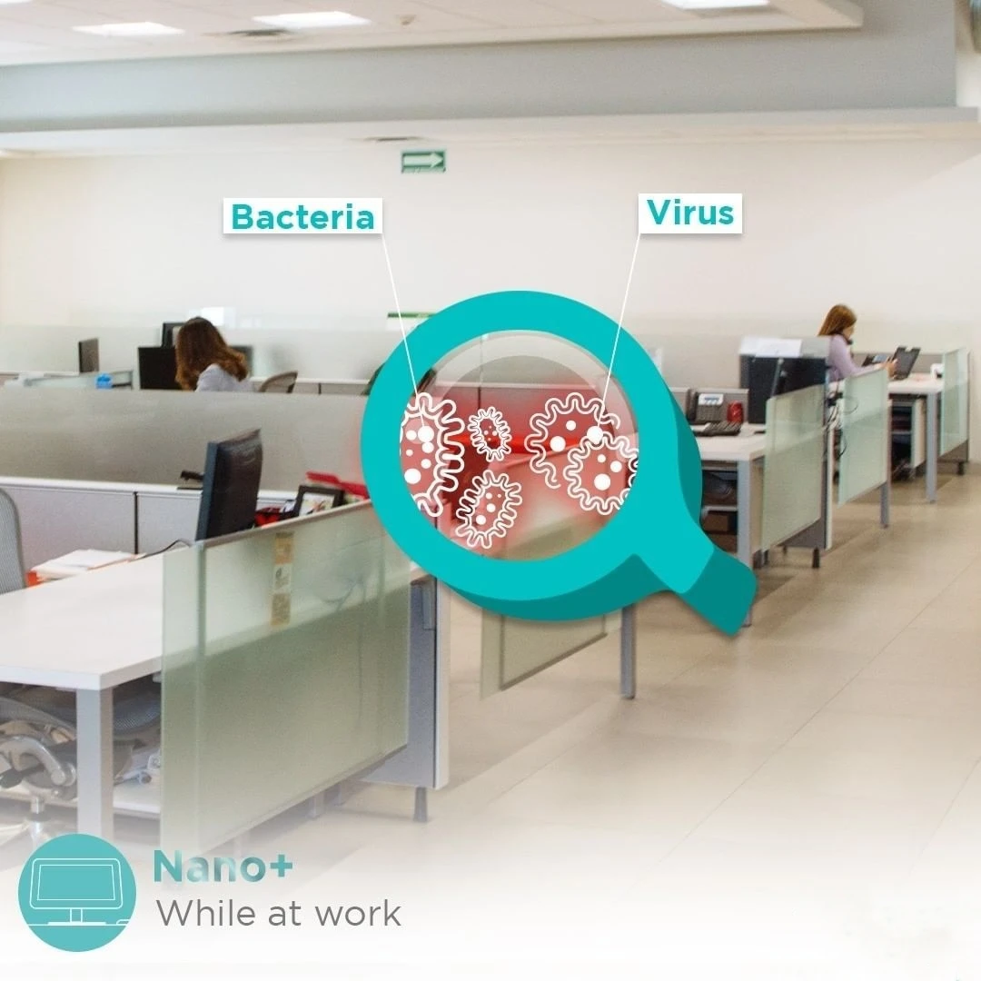 Desktop Air Purifiers with HEPA filter, activated carbon filter adsorb danders, fiber, dust; kill H1N1, mites