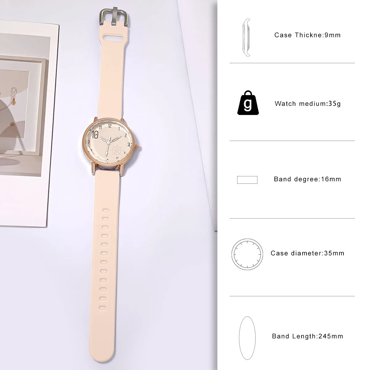 Women Students Ladies Girls Fashion Luxury Silicone Quartz Rudder Sailing Navigation Watch Girl Jelly Wrist Watch