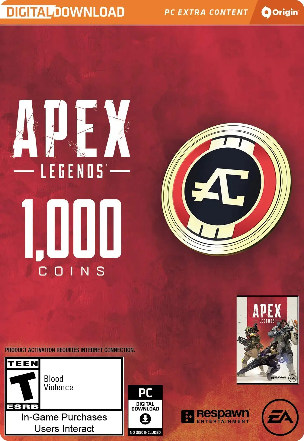 Apex Legends - Apex Coins Origin 1,000 Points GLOBAL Key