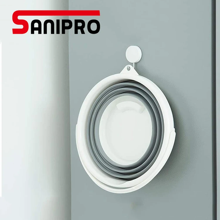 
Sanipro 10L Portable Multifunctional Fishing Beach Water Pail Car Wash Bucket Camping Plastic Bucket Homewares Folding Bucket 