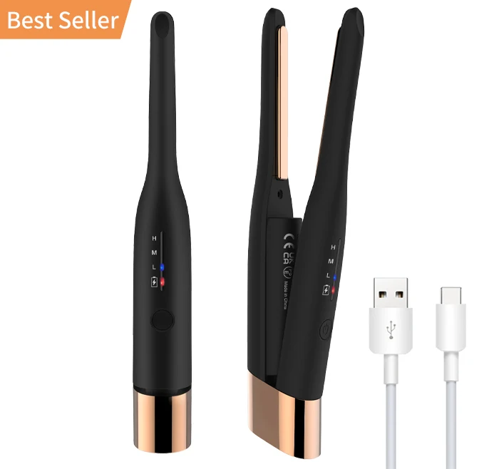 Supplier New Trend Korea Rechargeable Small Unplugged Hair Straightener Customized Titanium Mini Hair Wireless Flat Iron