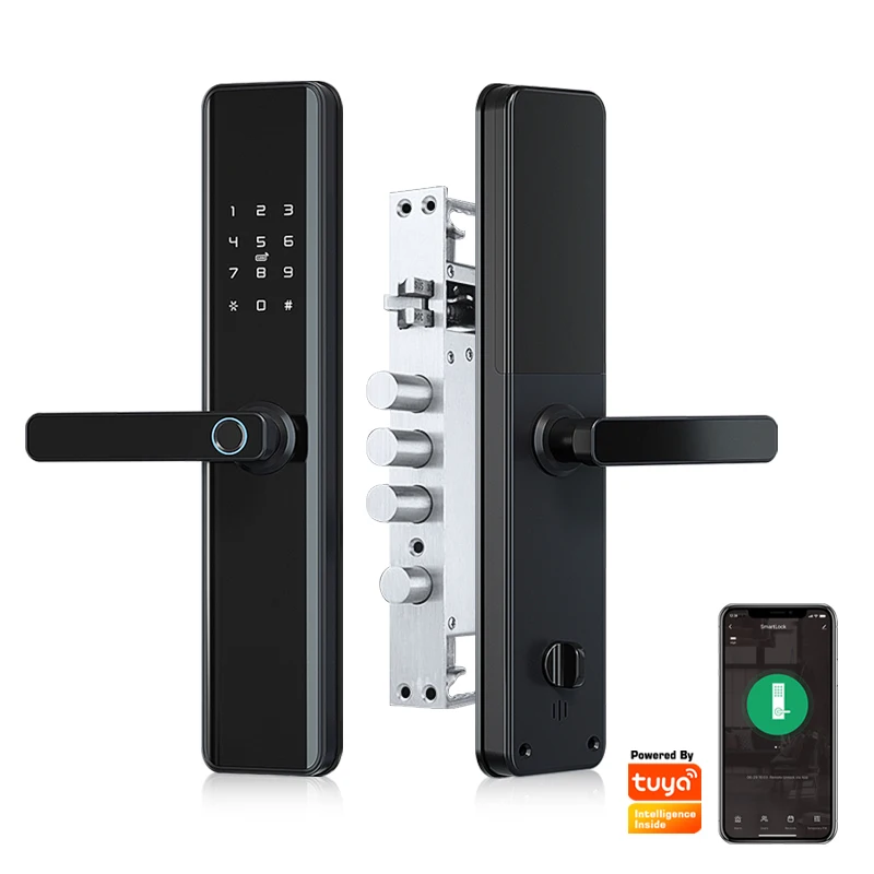 Full function digital code access smart security biometric Fingerprint door lock tuya wifi TTlock ble remote control locks