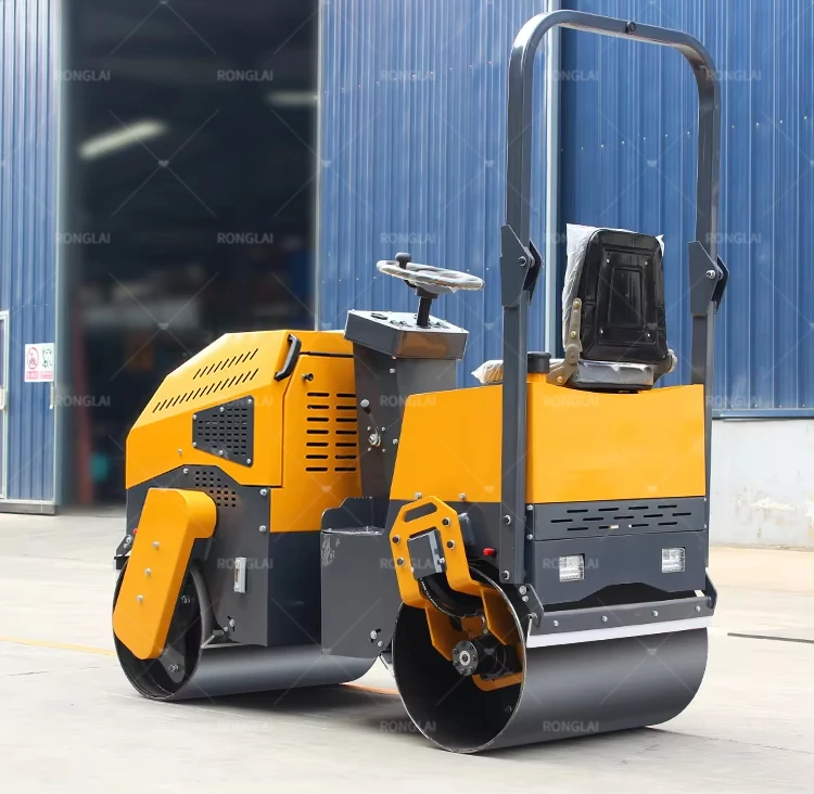 Hot Sell Road Machine 2000kg 1500 2ton 1.5 Mechanical Articulated Roller With Double Drum