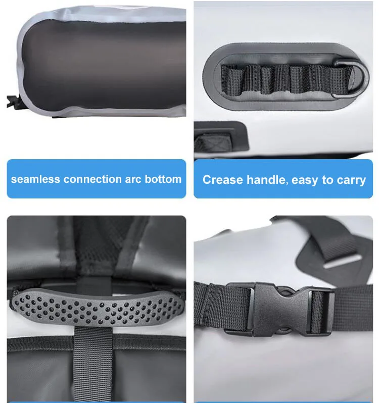 Ocean Waterproof PVC Durable Rolling Travel Dry Bag Backpack for Kayaking Boating Sailing Canoeing Rafting Fishing Camping