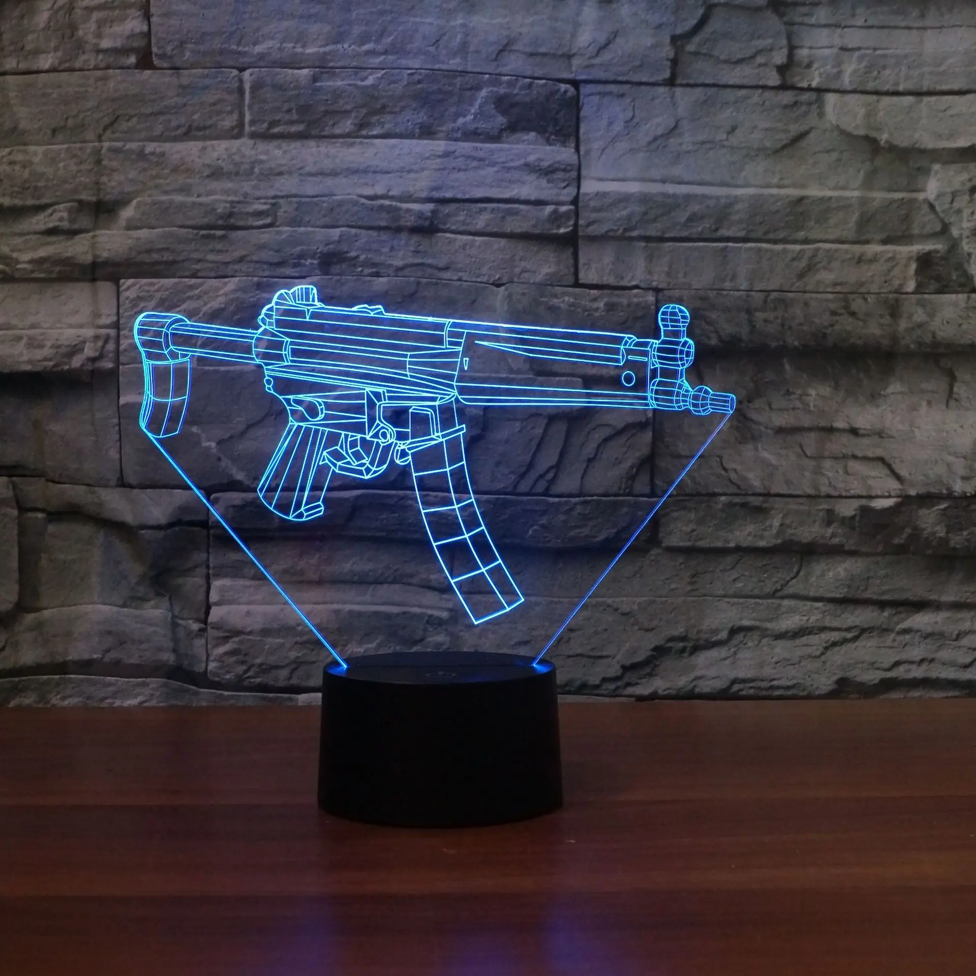 BULB Battle Royale Game PUBG TPS Pistol Gun Rifle 3D LED lamp night lights teenager bedroom desk decor cool gifts lava display