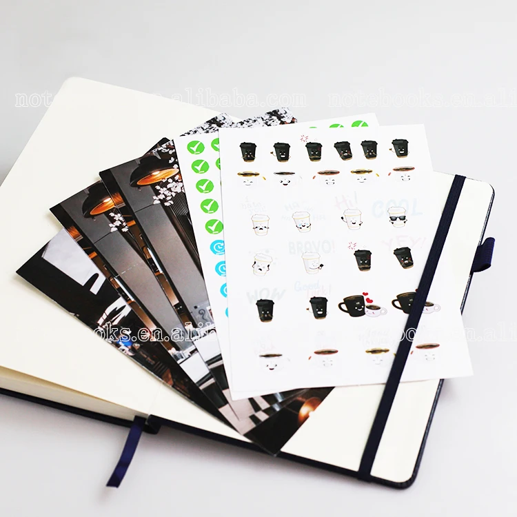 A5 size 2024 daily leather custom planner box set with stickers