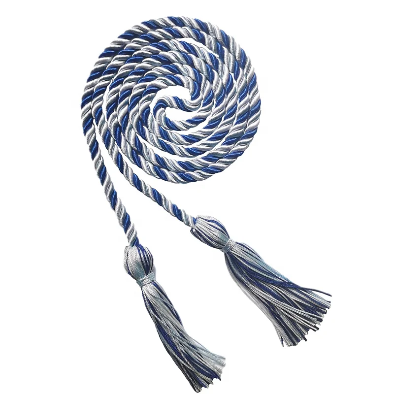 Wholesale Royal blue/gold color  high quality  Multicolor Academic  graduation honor  cords graduation cords