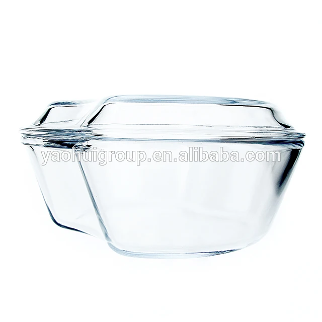 Heat Resistant   Glass Casseroles transparent microwave glass casserole with glass lid