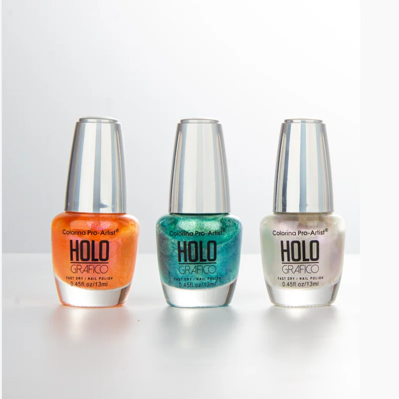 
OEM Private Label Cheap Cosmetics Vegan Halal Best Holographic Nail Gel Polish 