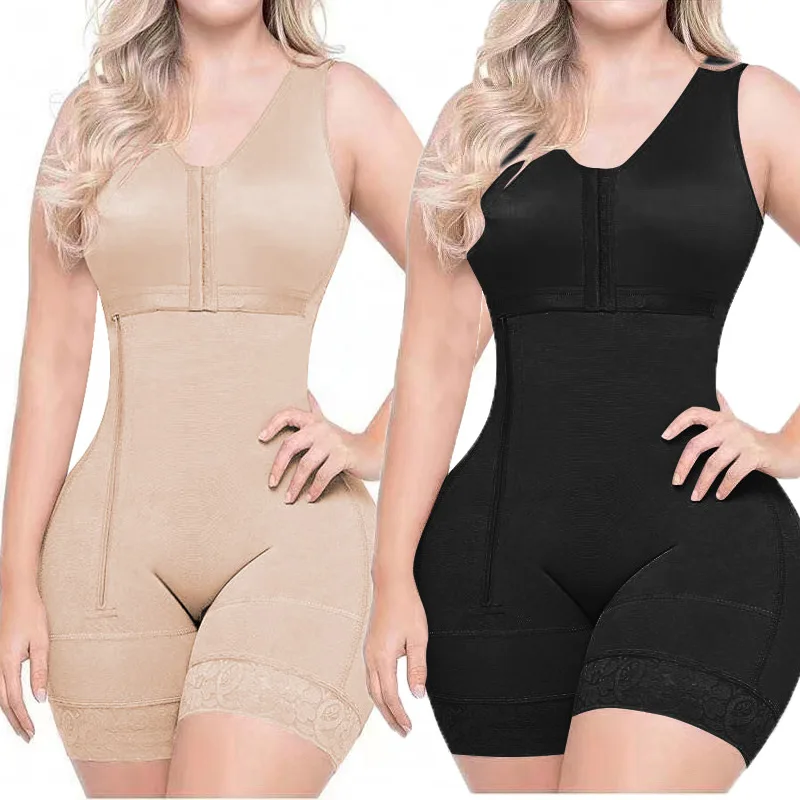 Trending Products Mesh Back Compression Slimming Bodysuits Full Body Shapewear Butt Lifter Fajas Colombian Girdle Body Shaper
