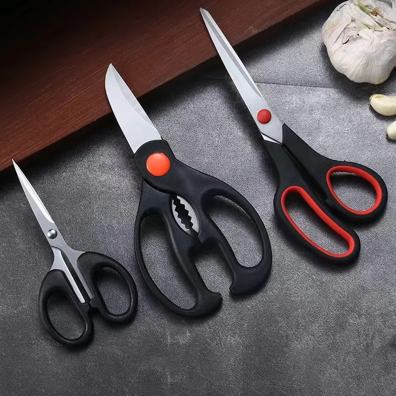 3 Pcs Scissors Set Sharp Stainless Steel Multipurpose Sharp Scissors Fabric Office Home School Sewing Kitchen Shears
