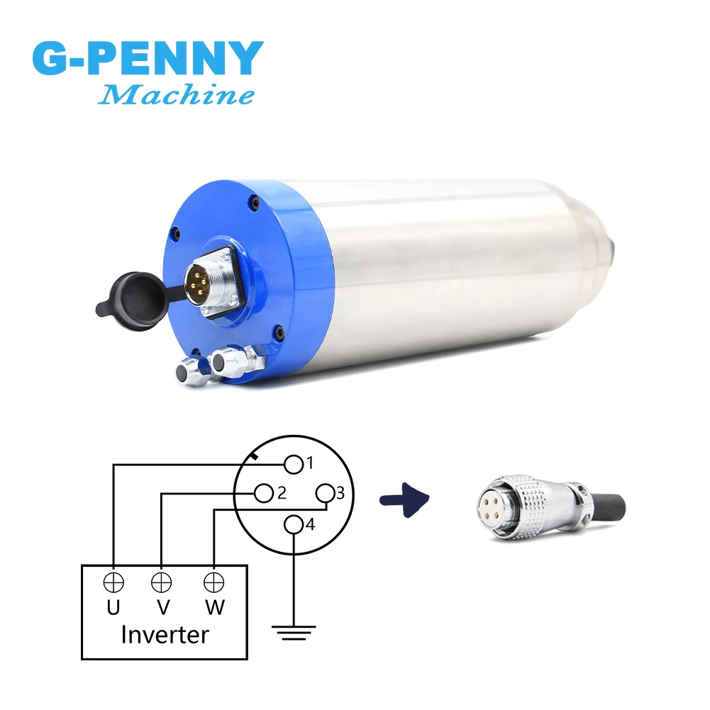  3.2kw ER20 с водяным охлаждением шпинделя 220v/380v деревообрабатывающий фрезерный Шпиндельный Мотор 4 шт шаровых подшипников Диаметр 100 мм * 250 24000 об/мин 400