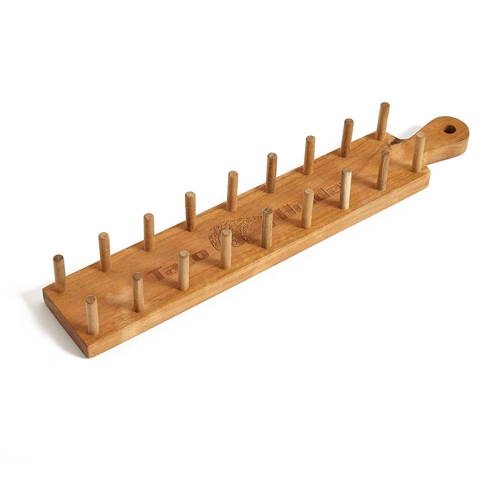 Wholesale Acacia Wood Taco Holder Rack Tray Stand Up Holds 8 Soft or Hard Shell Tacos Tortillas Burritos