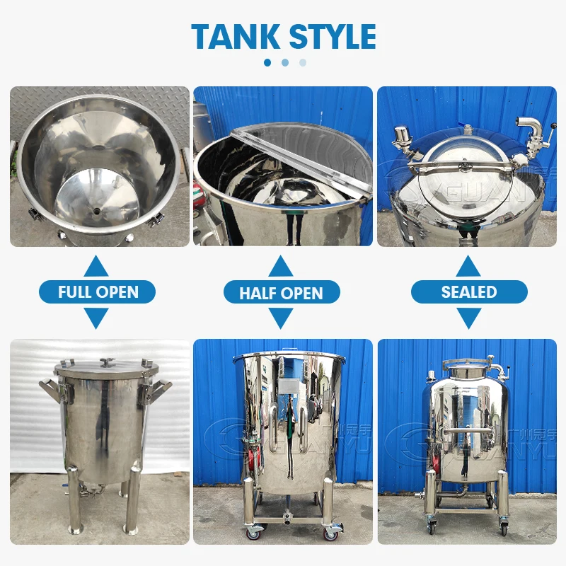 Sanitary Stainless Steel Milk Cooling Storage Tank With Wheel Agitator Stirring Blending Storage Tank Storage Tank 100000 Liter