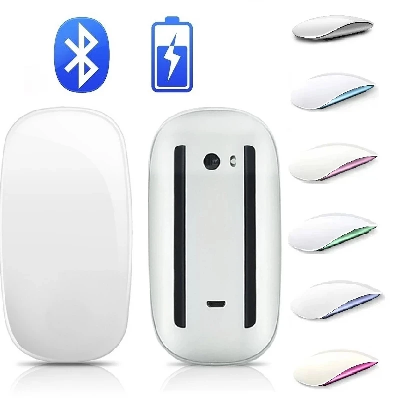 Rechargeable BT Wireless Mouse Arc Touch Magic Mouse Ergonomic Ultra Thin Optical Mouse For IOS Macbook