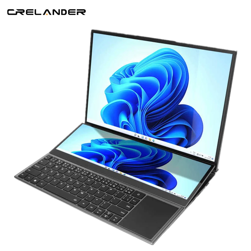 CRELANDER X16 Double Screen Laptop 16 Inch Touch Screen Intel i7 10750H Processor PC Portable Notebook Computer Business Laptop