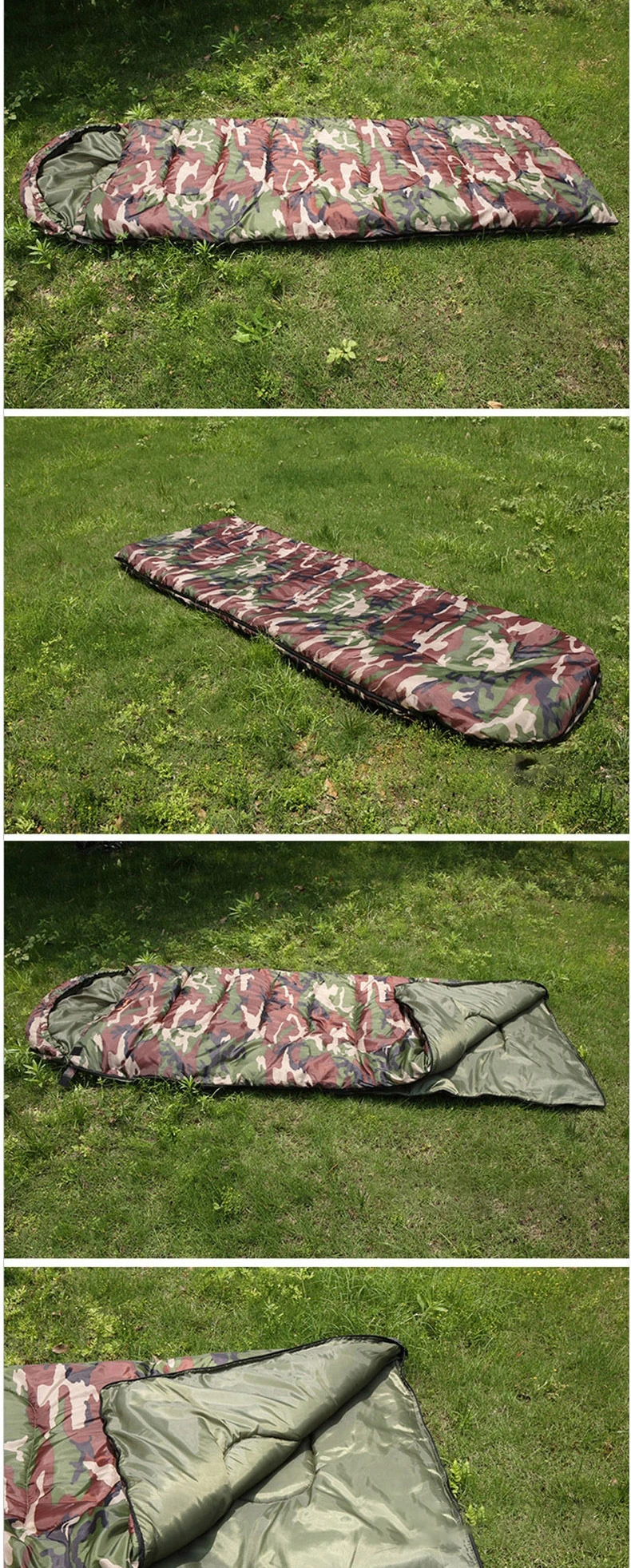 Outdoor Camping Single Adults Rectangular Mummy Sleeping Bag