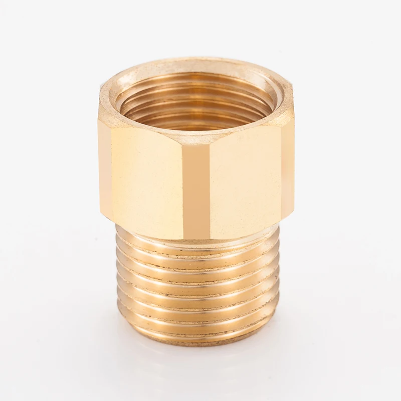 Custom Pneumatic Plumbing All Copper Connector Hexagonal Inner Female Brass Press Fitting Part Machine Pipe Gas Fittings