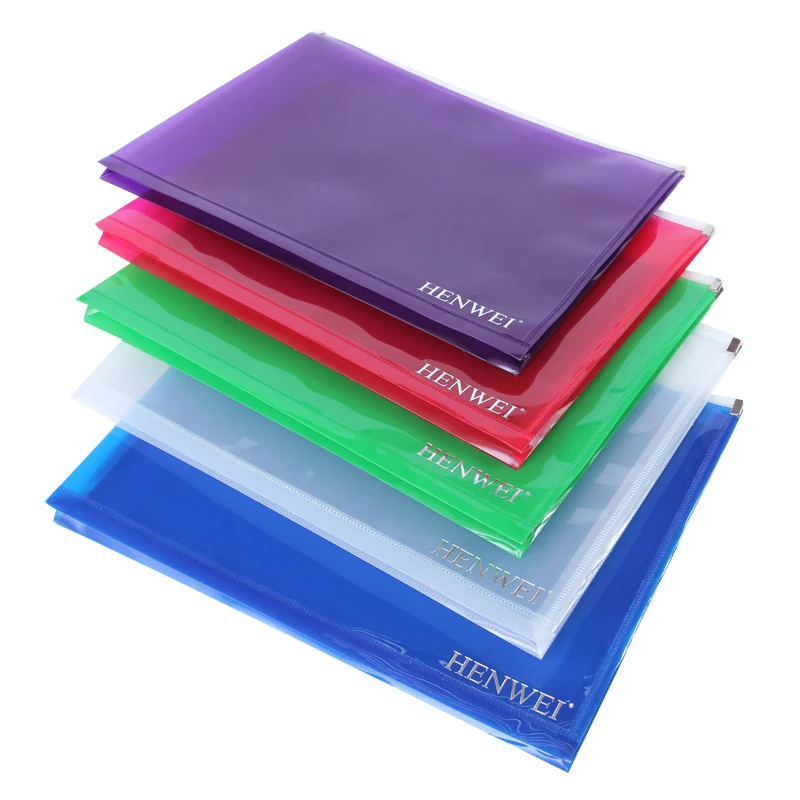 Transparent A4 Size Envelope Type File Filling Document Folder Bag With Zipper
