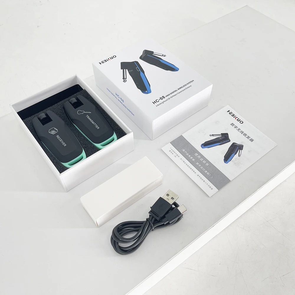 Guitar Wireless Transmission System Wireless Transmitter and Receiver for Electric Guitar Bass Drum Keyboard(HC-08)