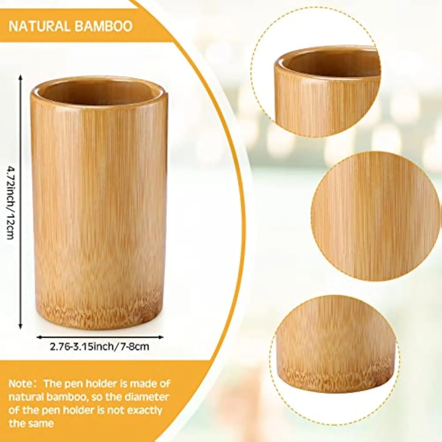 LOW MOQ Neat and organized Unique bamboo management pen holder for craft markets