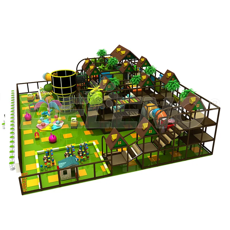 Professional Playground Amusement Parks With Large Slides For Sale