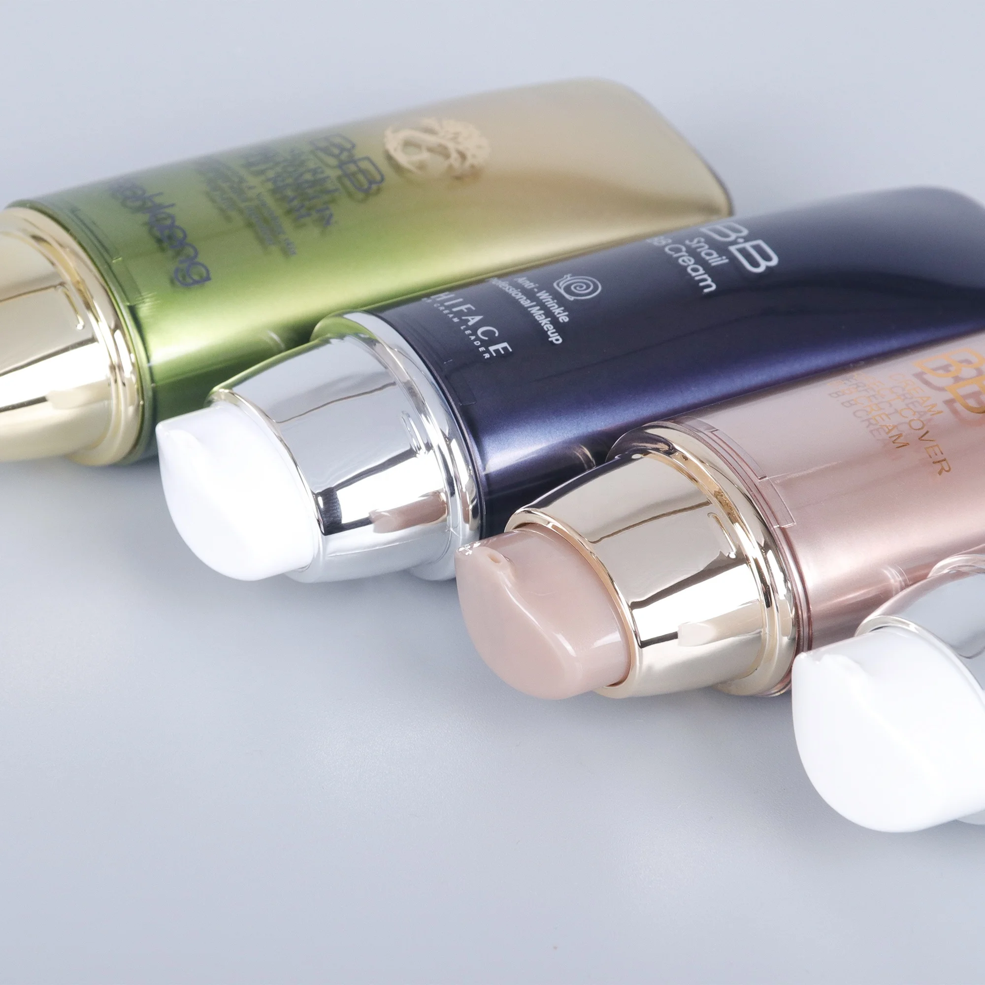 cosmetic plastic airless bottle with pump for BB cream