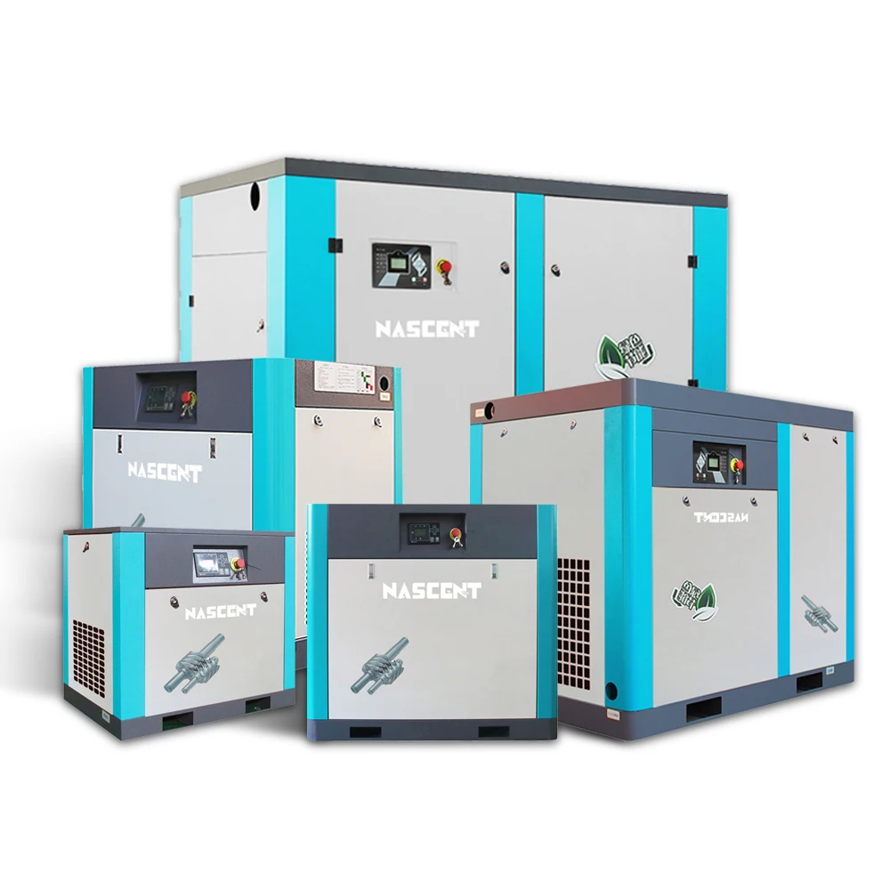 Nascent 7.5kw 15kw 22kw 37kw Стационарный винтовой воздушный компрессор 8bar, электрические воздушные компрессоры