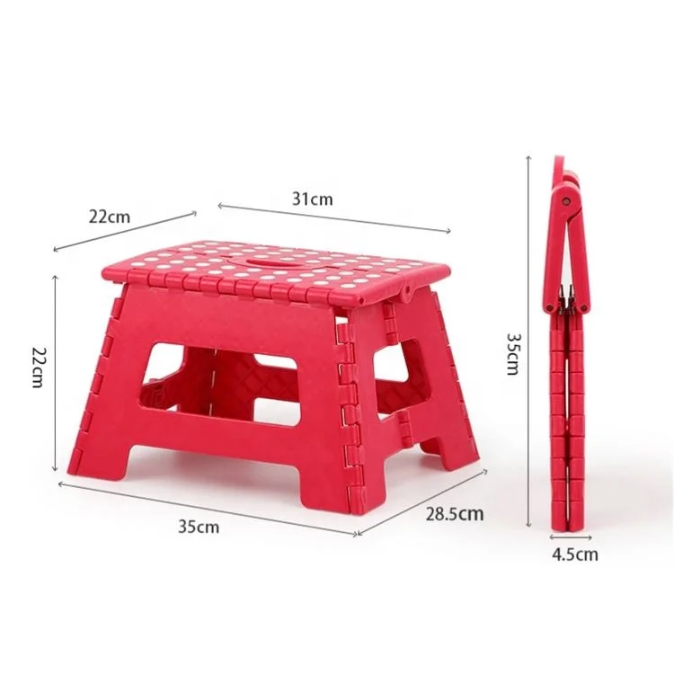 
13inch height non-slip fashion portable small plastic folding child step stool 