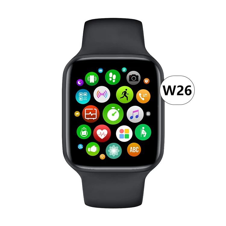 
Cross-border exclusively for W26 smart watch call body temperature heart rate ECG movement monitoring smart watch 