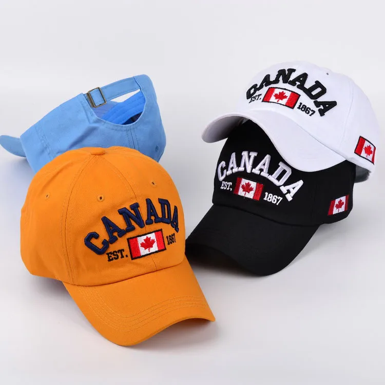 Hot Sale Wholesale Canada Unisex Baseball Cap Custom Logo Letter Embroidery Sport Hat