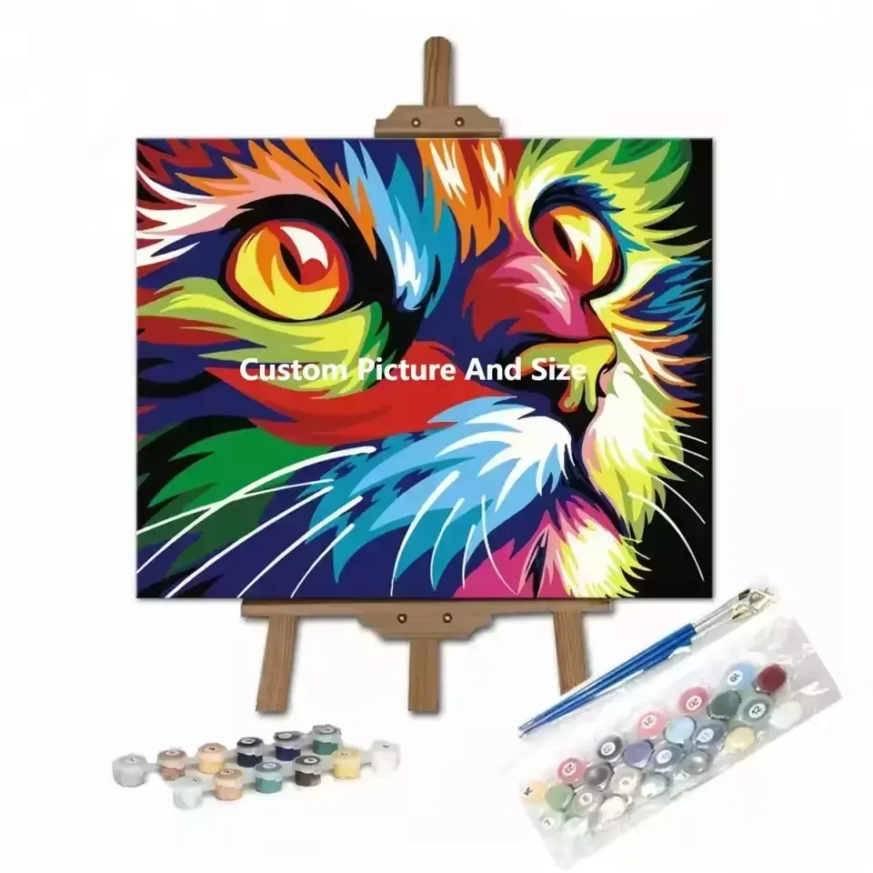 Hot Selling Home Decor Artworks 30*40cm Painting By Numbers Sets For Kids