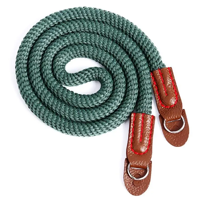 Chinber 100cm Cotton Shoulder Belt Vintage Green Rope Camera Strap