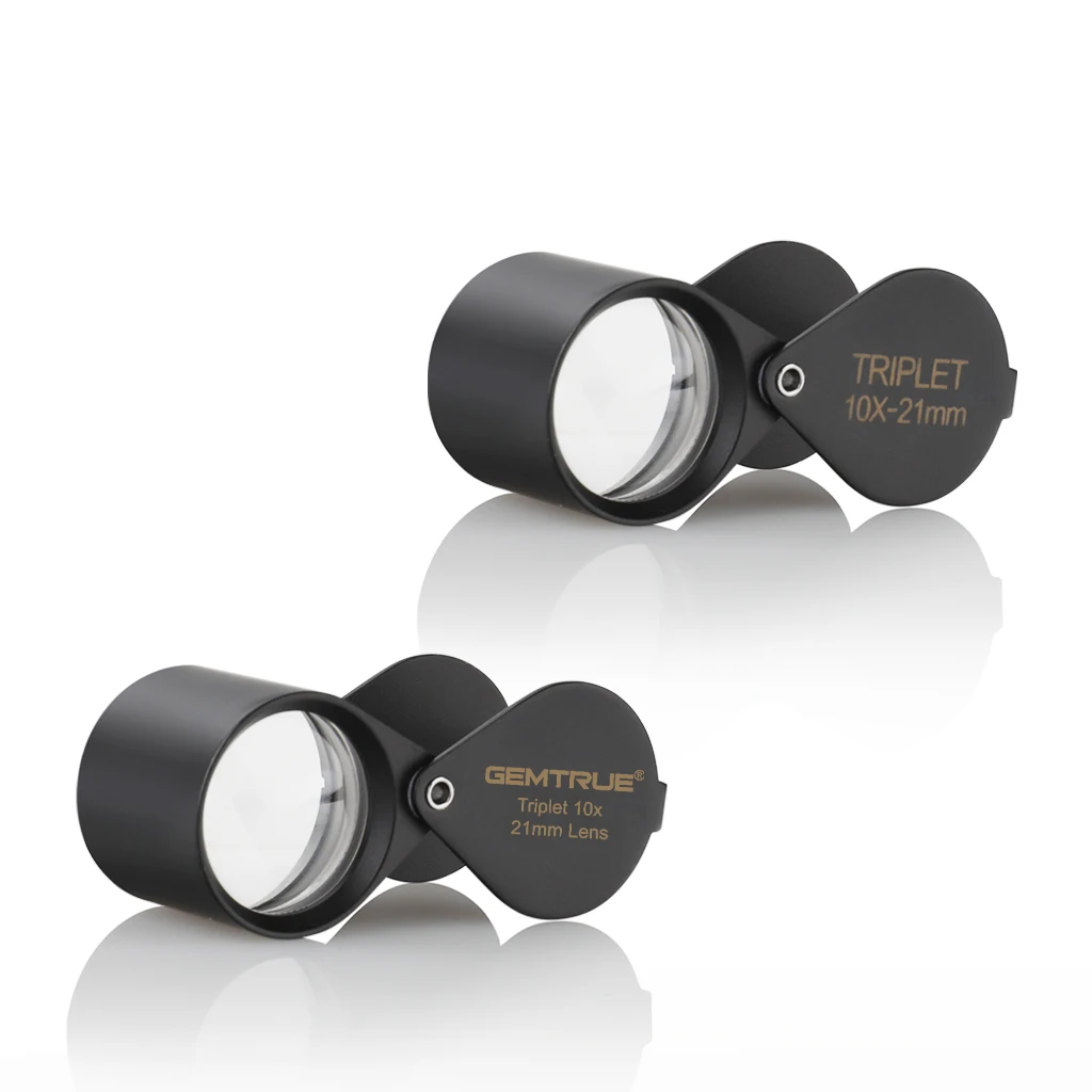 Jewelry Loupe DK16007 Dikai 21mm 10x Triplet Loupe Excellent Color and Clarity Black Finish
