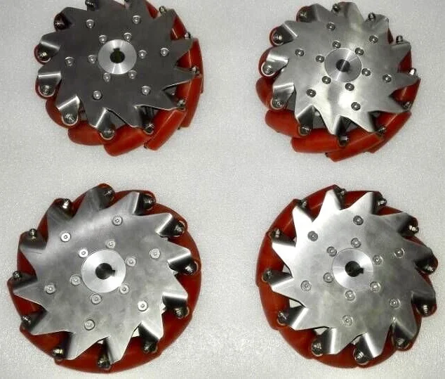 SS all direction industrial mecanum wheel 8 inch 203 mm stainless steel pu material