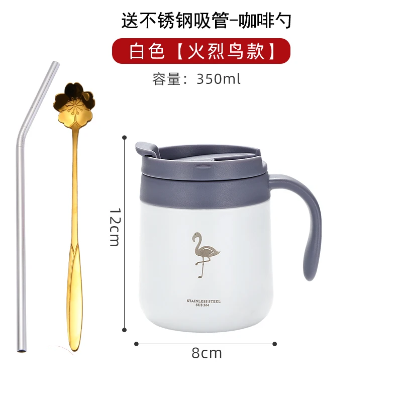 350ml Stainless Steel Coffee Cup Thermos Mug Cold and Hot Thermal Double Wall Vacuum Coffee Tumbler with Handle