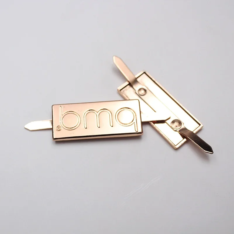 Bag Metal Hardwear Name Tags Cap Label  Pin Metal Logo Tag for Bag