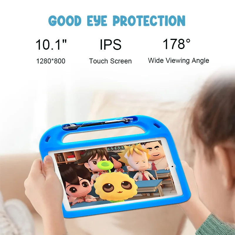 Cheap Kids 10 Inch Android Tablet For Toddler Parent Control Children Wifi Educational Tablet Pc With Kid-proof Case