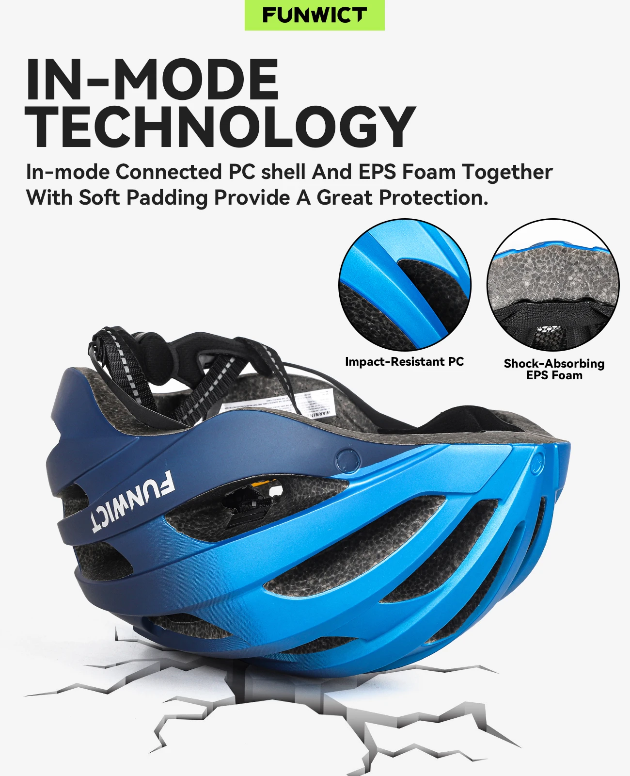 FUNWICT sports goods protective adjustable bike helmet pads wrist guard kids bicycle knee pushbike helmets skin cycling helmet