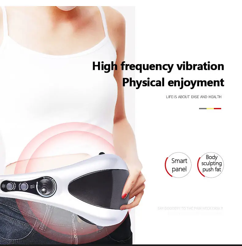 Electric Handheld Back Massager Infrared Heating Hammer Massager With Double Head Used to Full Body Massage Pain Relief