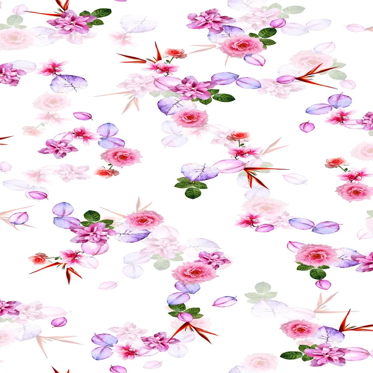 Customized Anti-static Textured Eco-friendly Colorful Pattern 120gsm Dobby Georgette 100% Polyester Digital Prints