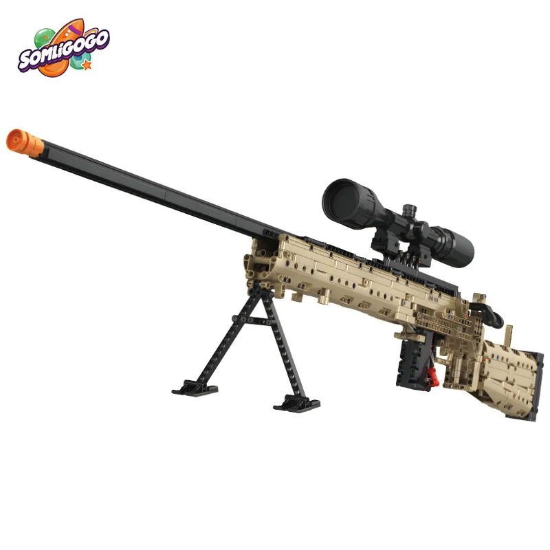 SL 1388 шт. M24, военная модель оружия, строительные блоки, сборка кирпичей, снайперская винтовка, игрушки для мальчиков, подарки