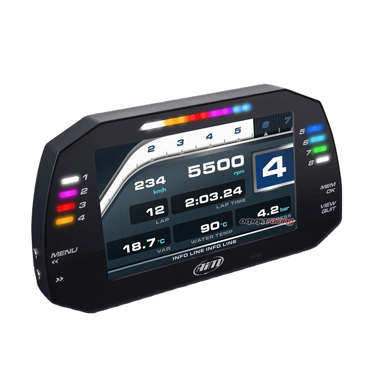 AIM MXG 1 2 Car Digital Display TFT 7 Dashboard Logger Speedometer Assembly With 13M GPS Module