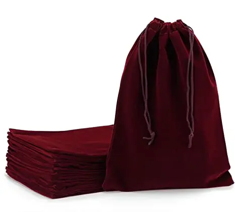 Personalized Bag Red velvet bags royal blue jewelry pouch suede pouch for Jewelry Gifts